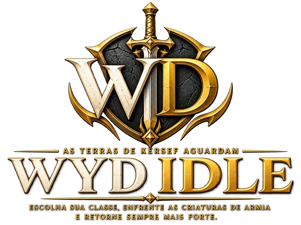 WYD Idle. As terras de Kersef aguardam. Escolha sua classe, enfrente as criaturas de Armia e retorne sempre mais forte.